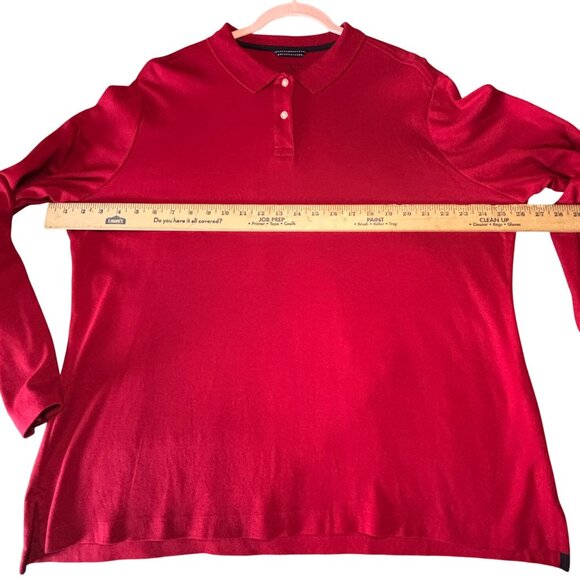 Women's Lands End Red Shirt XL 16W - 18W Cotton Polo Closet Staple Preppy Classy - Picture 6 of 9